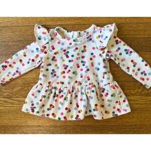 Tucker + Tate Girls' Polka Dot Peplum Top Size 9 Months